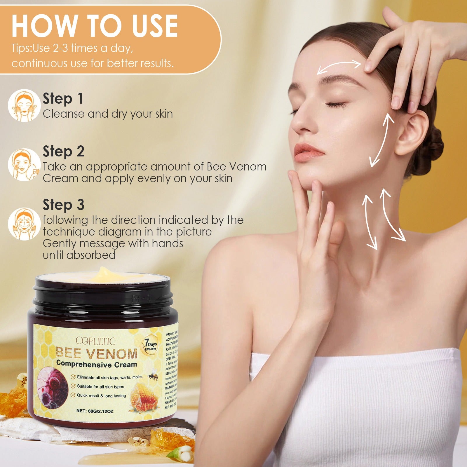 Cofutic Bee Venom Skin Care Cream (60g / 200g)